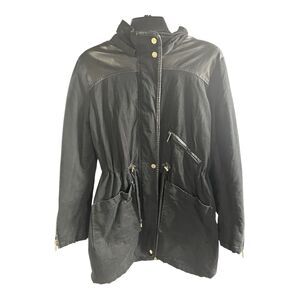 French Connection Black Parka Jacket Size M Winter Fall‎ Winter Premium Slimming